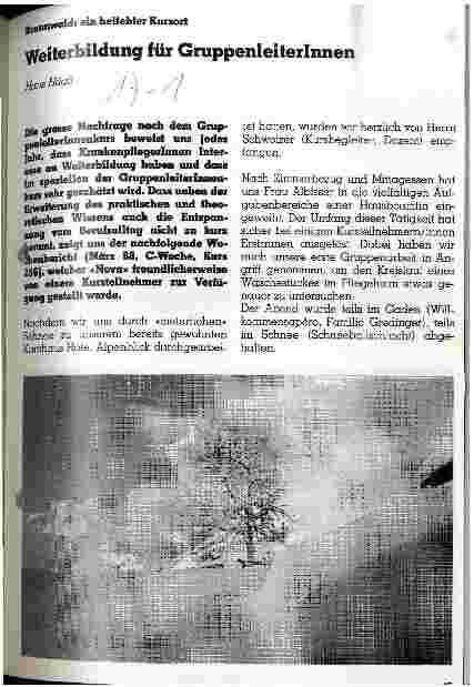 Vorschauseite 1: Weiterbildung für Gruppenleiterinnen