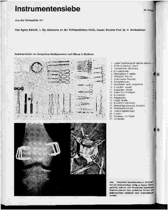 Vorschauseite 1: Instrumentensiebe Aus der Orthopädie VIII 51. Folge