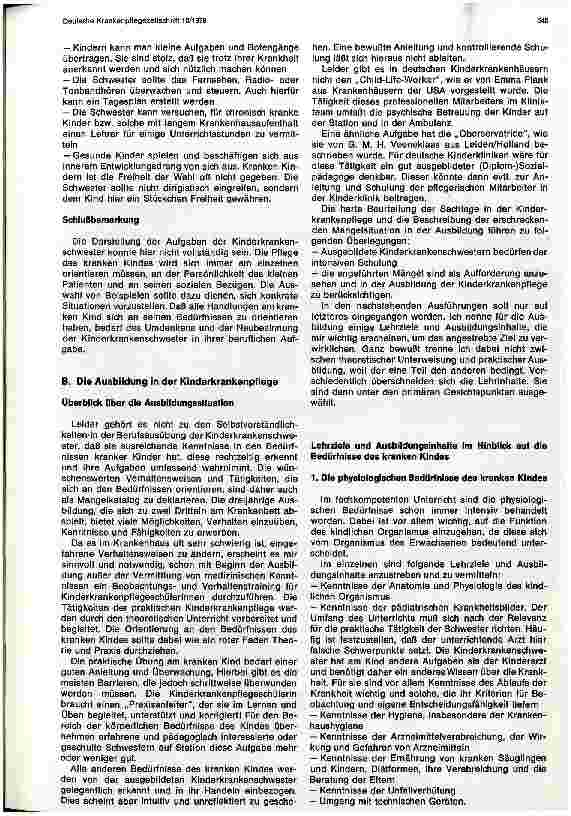 Vorschauseite 5: Probleme der praktischen Tätigkeit der Kinderkrankenschwester