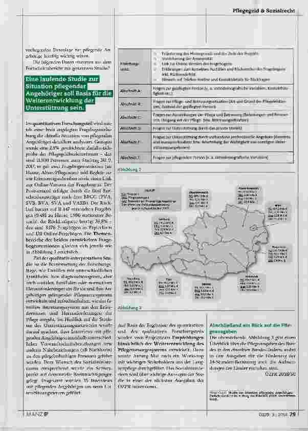 Vorschauseite 4: 25 Jahre Weiterentwicklung der Pflegevorsorge Schwerpunkt pflegende Angehörige