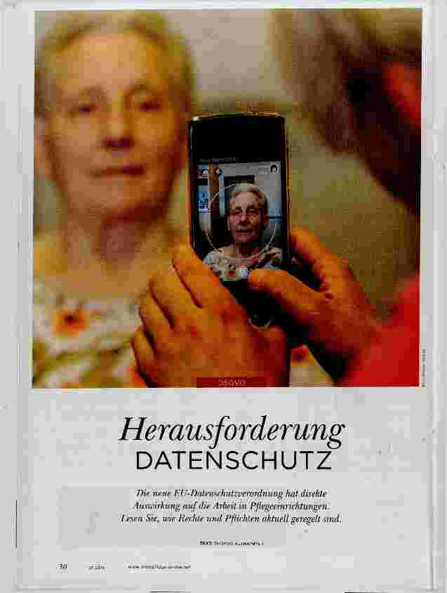 Vorschauseite 1: Herausforderung DATENSCHUTZ
