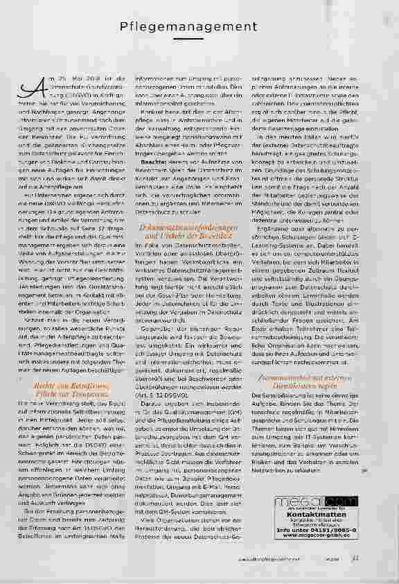 Vorschauseite 2: Herausforderung DATENSCHUTZ