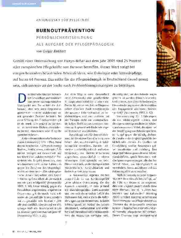 Vorschauseite 1: BURNOUTPRÄVENTION