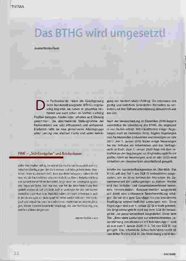Vorschauseite 1: Das BTHG wird umgesetzt!