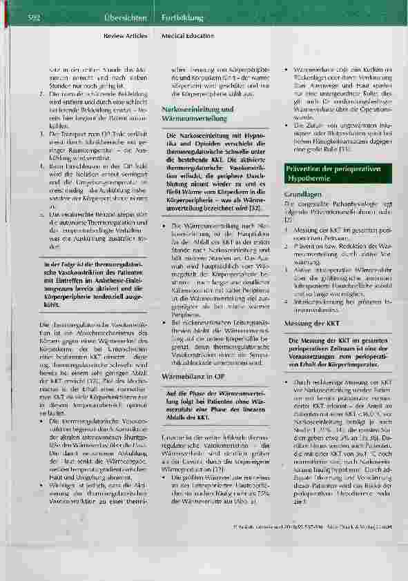 Vorschauseite 5: Perioperativer Erhalt der Körpertemperatur