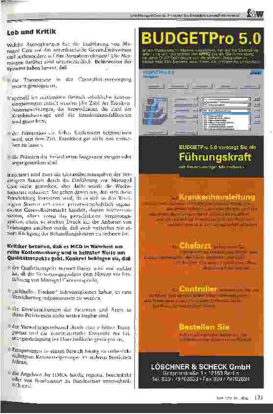 Vorschauseite 5: Löst Managed Care die Probleme des deutschen Gesundheitswesens?