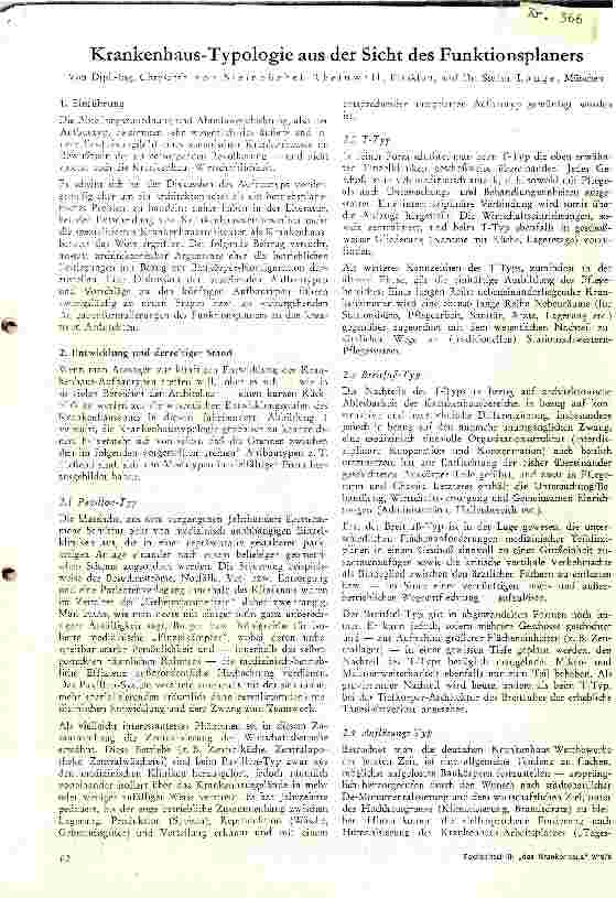 Vorschauseite 1: Krankenhaus - Typologie aus Sicht des Funktionsplaners