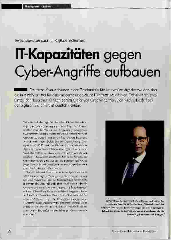 Vorschauseite 1: IT-Kapazitäten gegen Cyber-Angriffe aufbauen