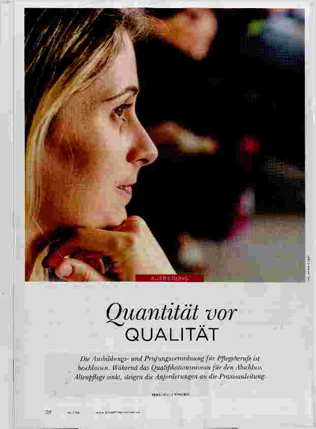 Vorschauseite 1: Quantität vor QUALITÄT