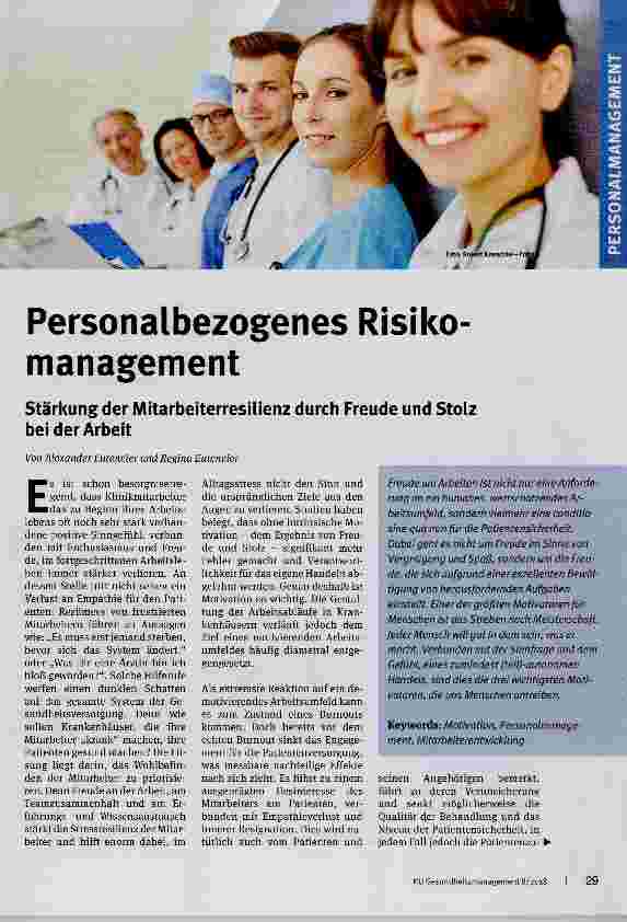 Vorschauseite 1: Personal bezogen es Risikomanagement