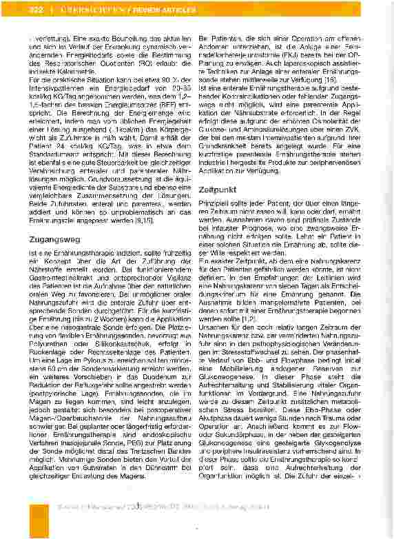Vorschauseite 4: Ernährung des Intensivpatienten