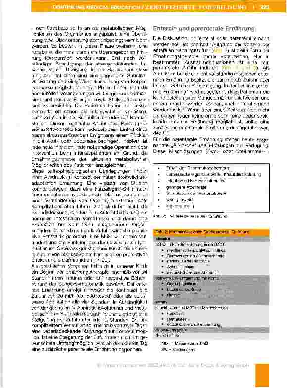 Vorschauseite 5: Ernährung des Intensivpatienten