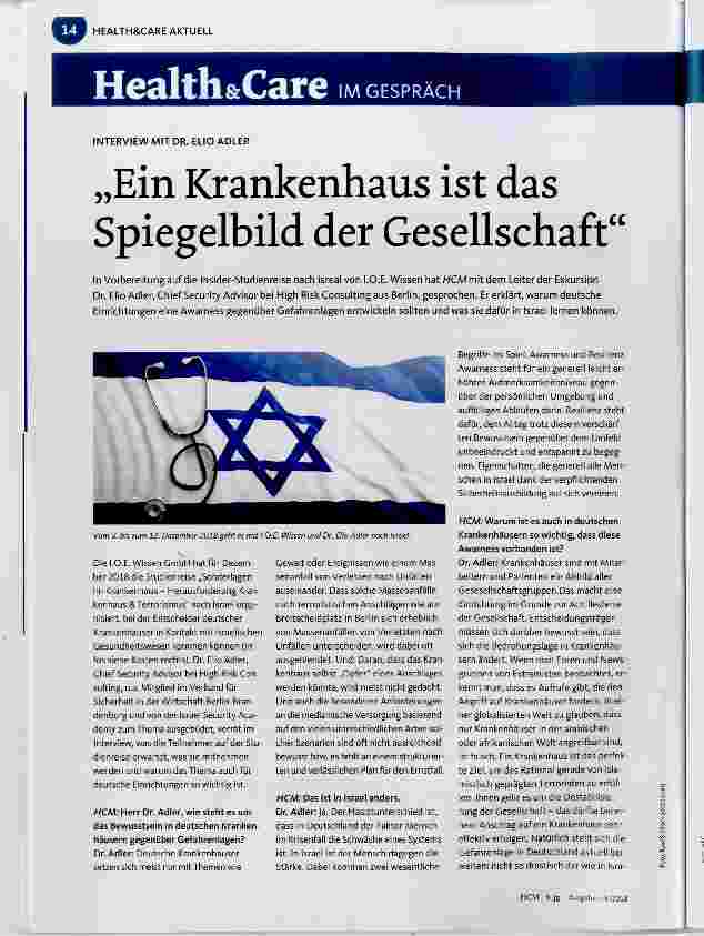 Vorschauseite 1: Ein Krankenhaus ist das Spiegelbild der Gesellschaft