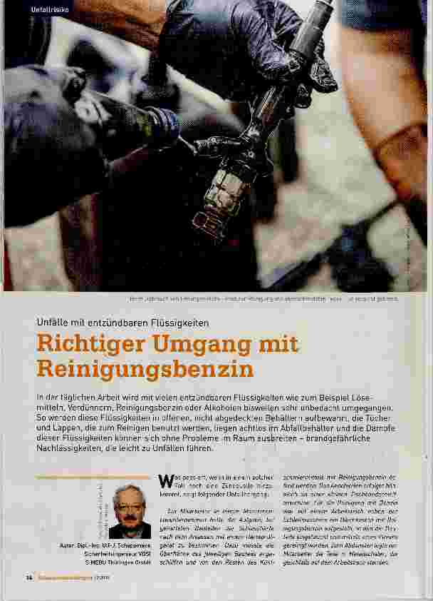 Vorschauseite 1: Richtiger Umgang mit Reinigungsbenzin