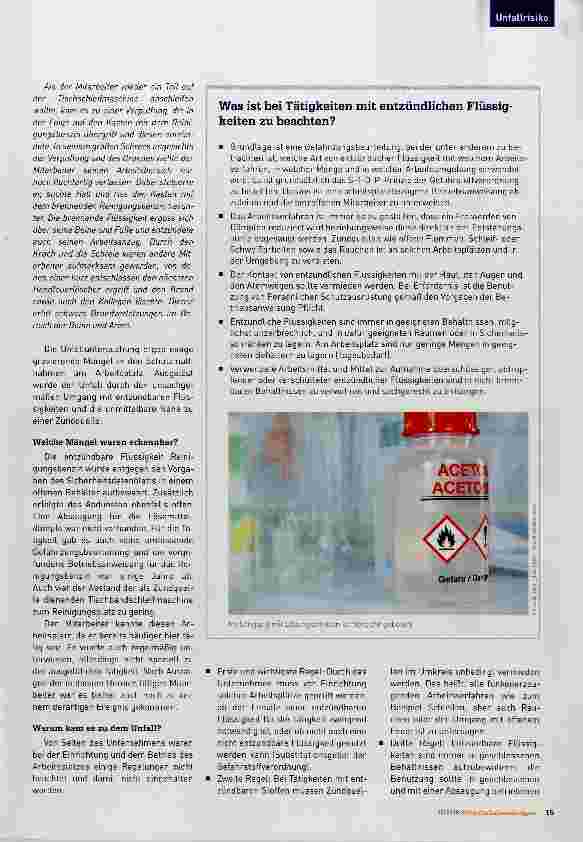 Vorschauseite 2: Richtiger Umgang mit Reinigungsbenzin