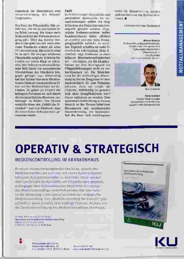Vorschauseite 4: Bessere Patientenversorgung und Entlastung beim Personal