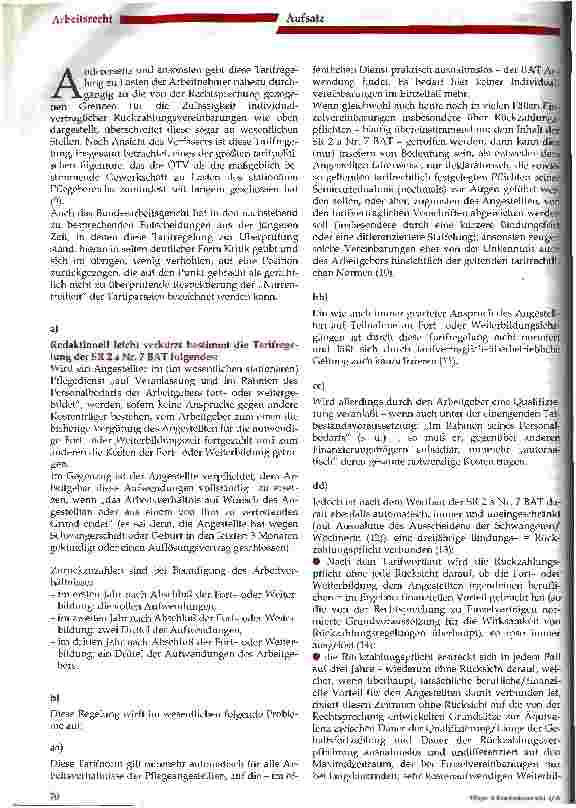 Vorschauseite 4: Fortund Weiterbildung der Pflegekräfte - Kostentragung und Rückzahlung