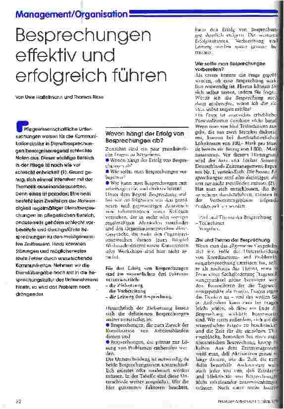Vorschauseite 1: Besprechungen effektiv und erfolgreich führen