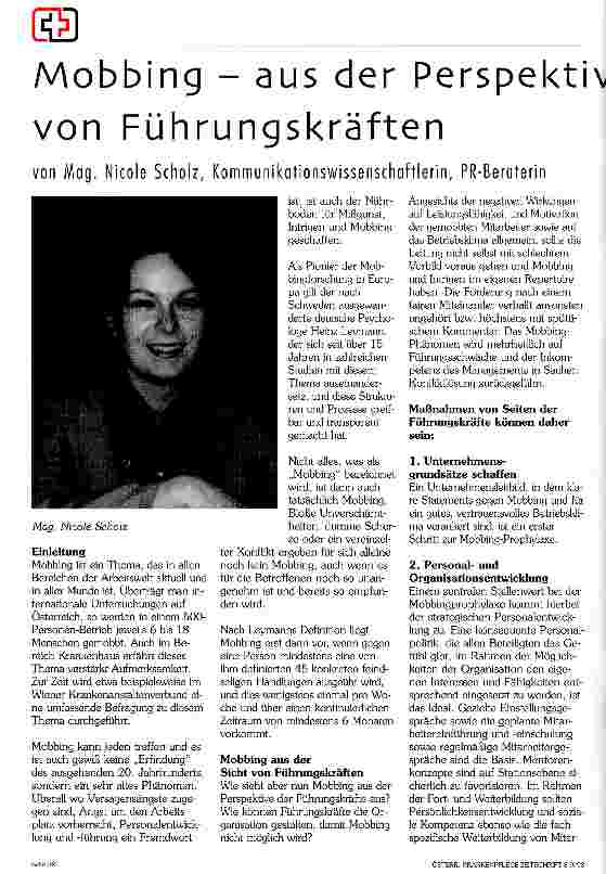 Vorschauseite 1: Mobbing - aus der Perspektive von Führungskräften
