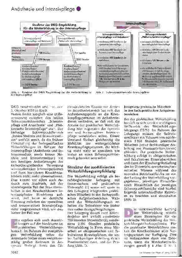 Vorschauseite 2: Fachweiterbildung in der Intensivpflege -die modifizierte Weiterbildungsempfehlung der DKG-