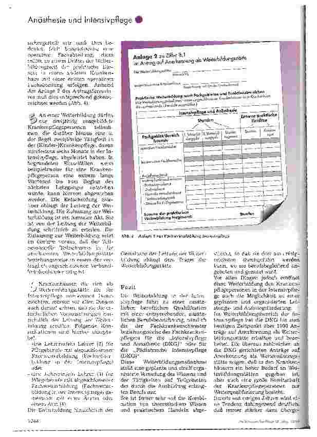 Vorschauseite 4: Fachweiterbildung in der Intensivpflege -die modifizierte Weiterbildungsempfehlung der DKG-