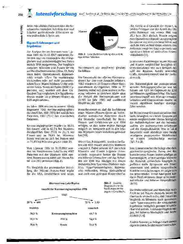 Vorschauseite 2: Einflüsse des Geschlechts auf die Ergebnisse in der Herzchirurgie