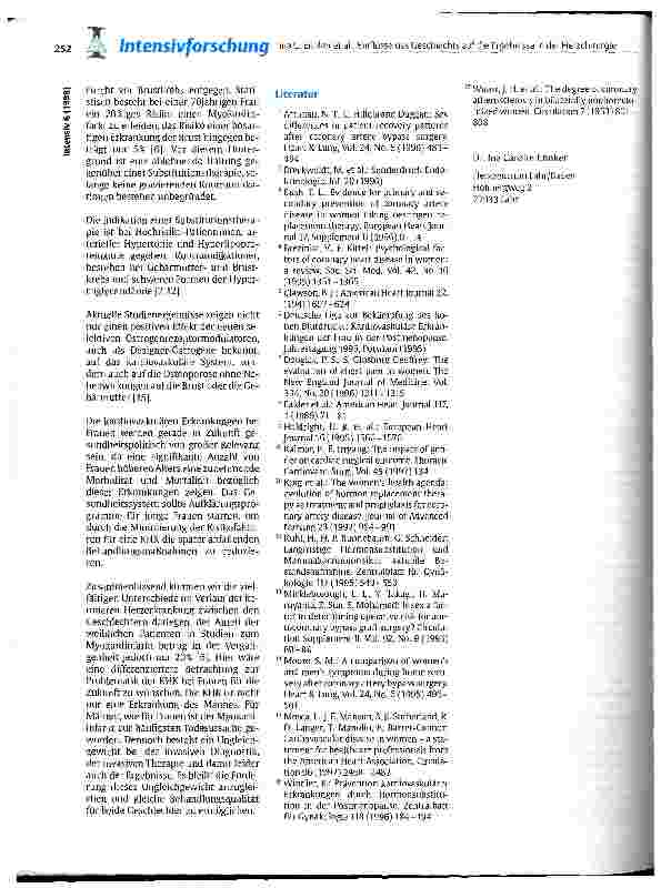 Vorschauseite 4: Einflüsse des Geschlechts auf die Ergebnisse in der Herzchirurgie