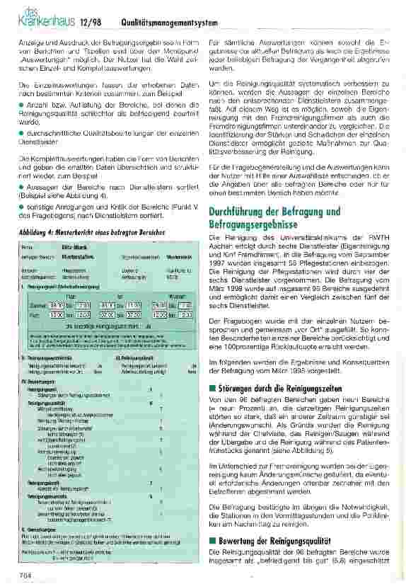 Vorschauseite 4: Einführung eines Qualitätsmanagementsystem für Servicebereiche am Beispiel der Reinigung