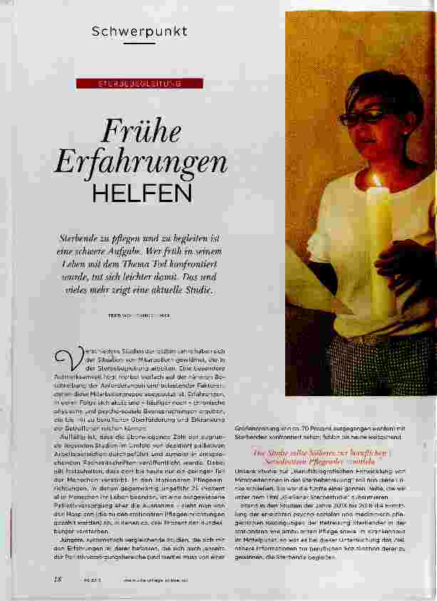 Vorschauseite 1: Frühe Erfahrungen HELFEN