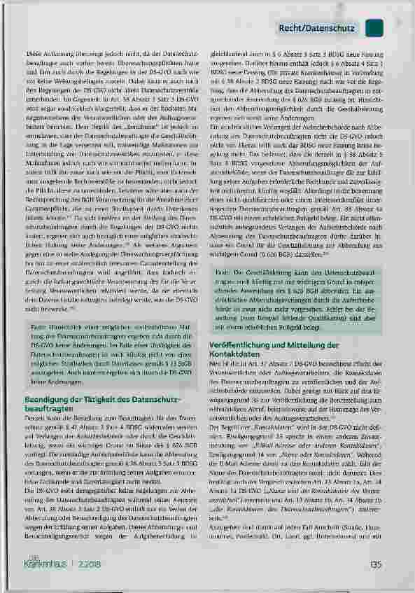 Vorschauseite 5: Der betriebliche Datenschutzbeauftragte im Krankenhaus Was ändert sich durch die DS-GVO?