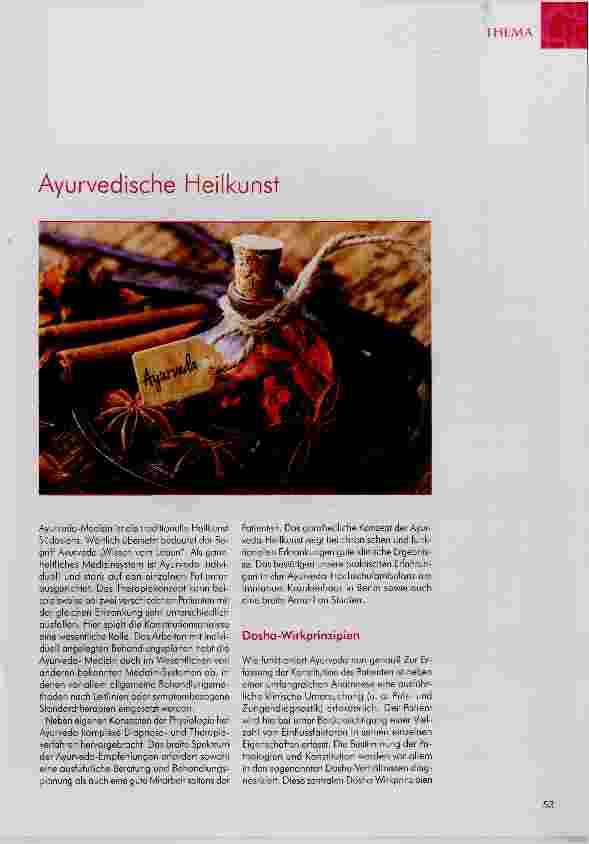 Vorschauseite 1: Ayurvedische Heilkunst