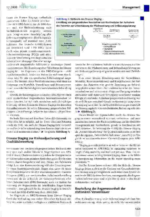 Vorschauseite 3: Disease Staging -Ein Casemix-Instrument mit vielfältigen Einsatzmöglichkeiten