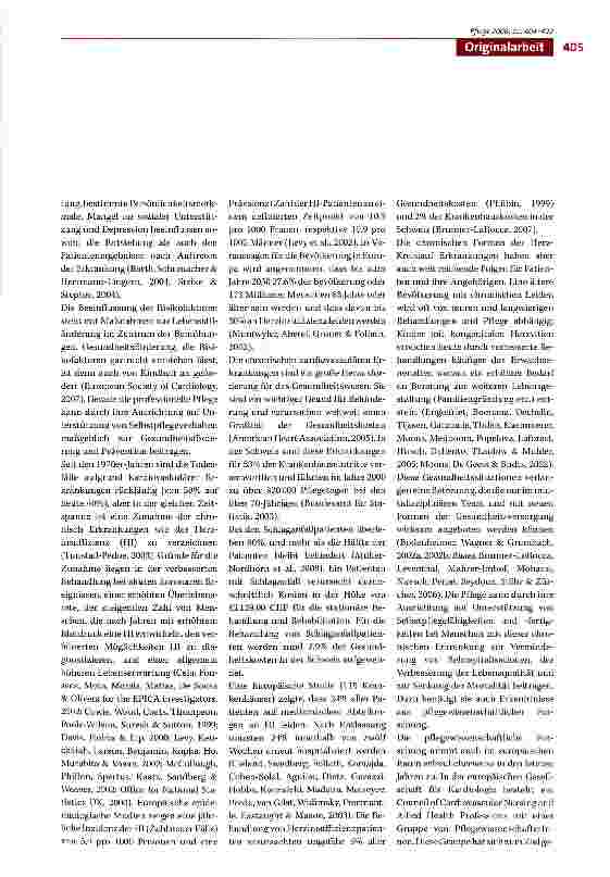 Vorschauseite 2: Forschungsprioritäten und Forschungsthemen im Bereich der kardiovaskulären Pflege: Die schweizerische Agenda für die Pflege