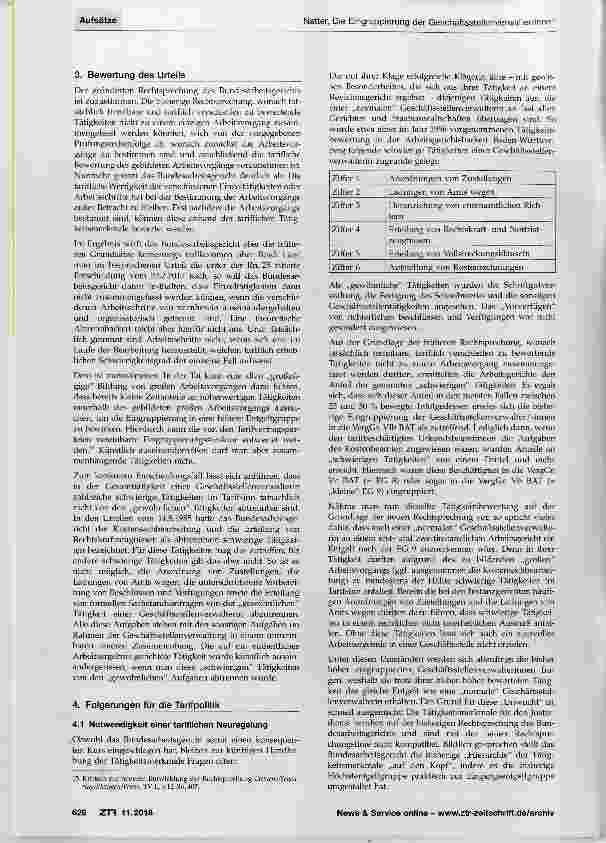 Vorschauseite 4: Die Eingruppierung der Geschäftsstellenverwalter/-innen bei den Gerichten und Staatsanwaltschaften