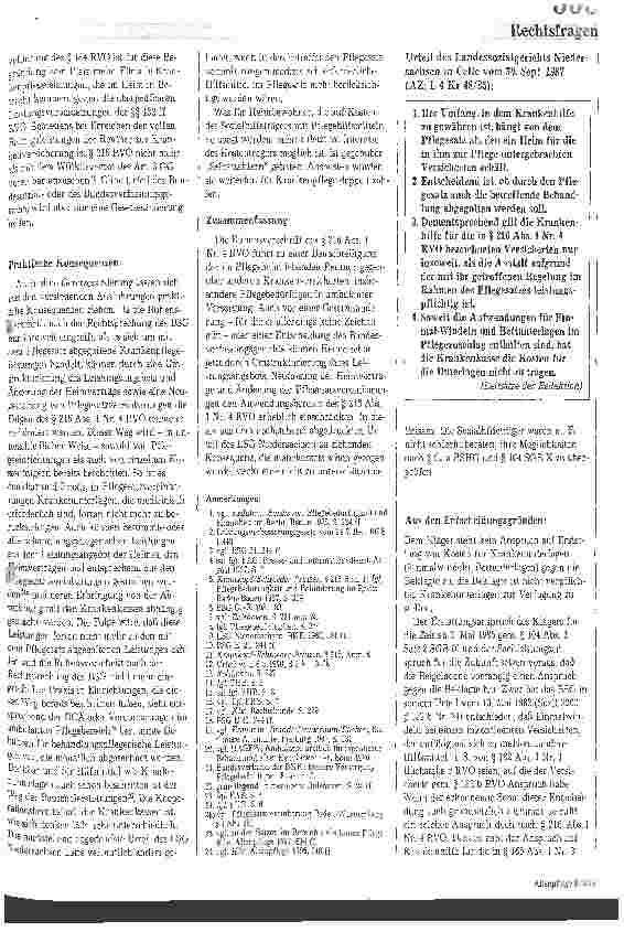 Vorschauseite 3: Leistungspflicht der Krankenkassen im Heim Zur Problematik der Ruhensvorschriften des Paragraphen 216 Abs. 1 Nr. 4
