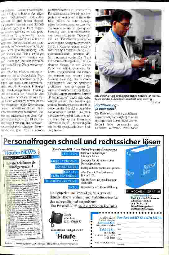 Vorschauseite 6: Die hauseigene Apotheke als rentables Servicezentrum Leistungsspektrum und Marktchancen