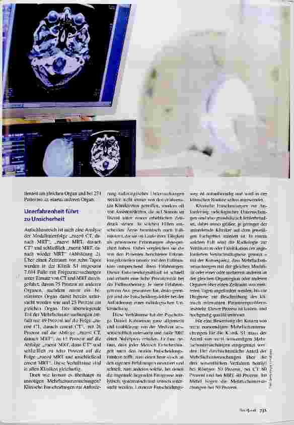 Vorschauseite 2: Serie: Klinische Radiologie Teure Kaskaden