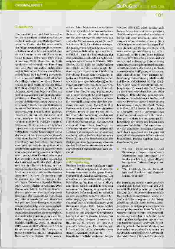 Vorschauseite 2: Das integrative Basisverfahren von Kruse als qualitativ-rekonstruktive Methode für Interviews am Beispiel von Menschen mit geistiger Behinderung
