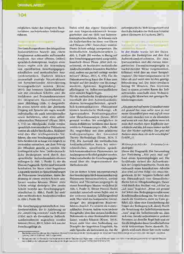 Vorschauseite 5: Das integrative Basisverfahren von Kruse als qualitativ-rekonstruktive Methode für Interviews am Beispiel von Menschen mit geistiger Behinderung