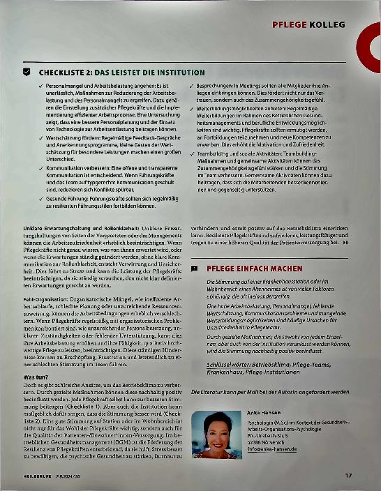 Vorschauseite 2: Schlechte Stimmung auf Station.