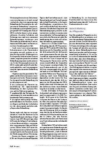 Vorschauseite 3: Ambulantisierung, Ungeordnete Verhältnisse