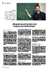 Vorschauseite 1: "Pandemien entwickeln sich entlang von Netzwerken. "