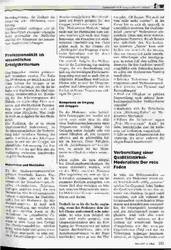Vorschauseite 2: Professionelle Einführung von Qualitätszirkeln Möglichkeiten, Grundregeln,Methoden, Materialien