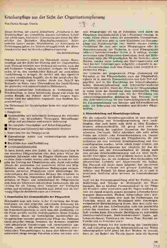 Vorschauseite 1: Krankenpflege aus der Sicht der Organisationsplanung