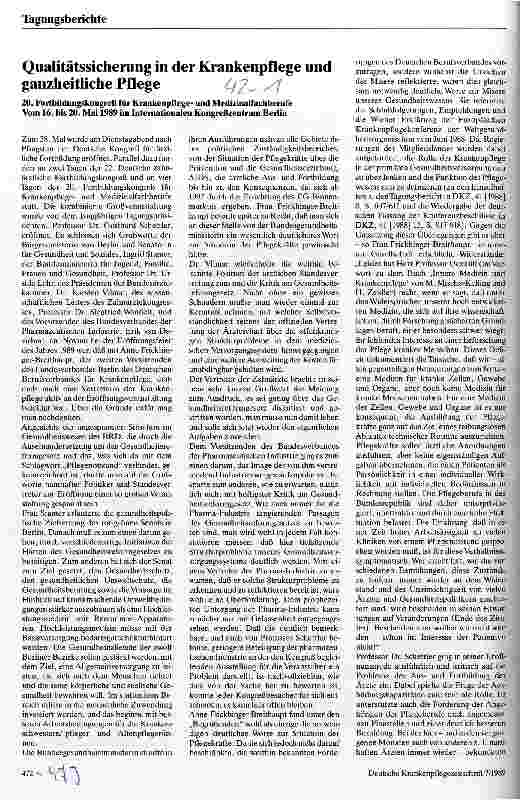 Vorschauseite 1: Qualitätssicherung in der Krankenpflege und ganzheitliche Pflege
