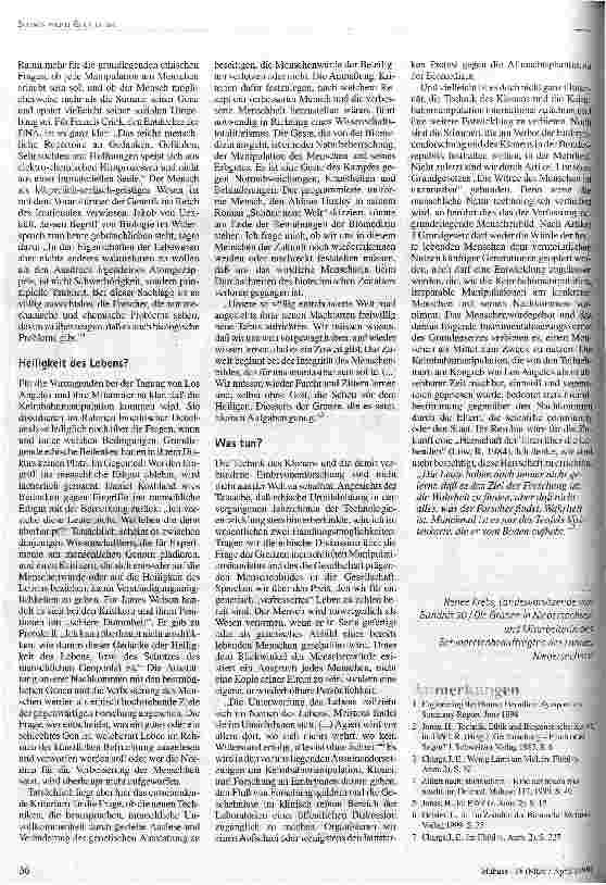 Vorschauseite 3: Angriff auf ein letztes Tabu Manipulation des menschlichen Erbgutes und Klonierung von Menschen