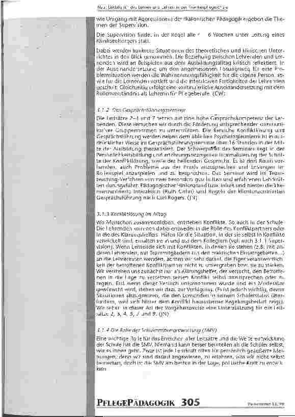 Vorschauseite 5: Leitbild für das Lernen und Lehren in der Krankenpflegeschule