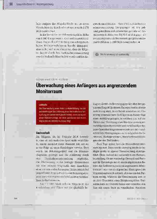 Vorschauseite 5: Fehlerhafte Dekubitusprophylaxe bei einem Hochrisikopatienten