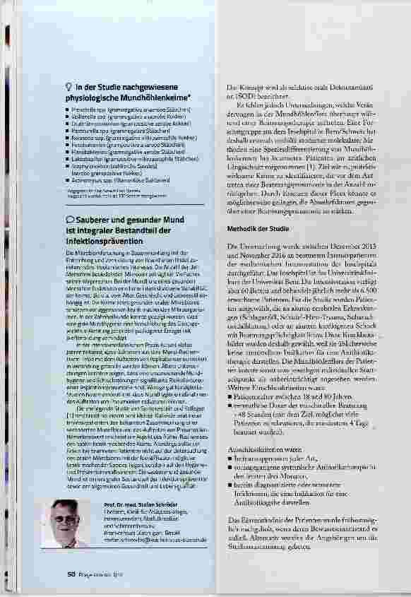 Vorschauseite 2: Bakterien im Mund-Rachen-Raum: Was verändert sich bei Beatmung?