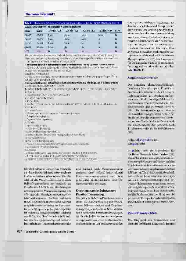 Vorschauseite 4: Osteoporosediagnostik und -therapie bei über 65-Jährigen